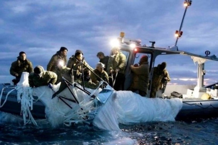 Operativo de rescate el 5 de febrero frente a la costa de Myrtle Beach, Carolina del Sur. Crédito: Marina de los EE.UU./Reuters