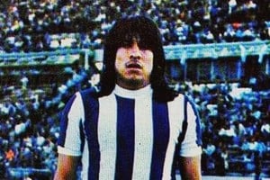 Ludueña con la camiseta de Talleres.