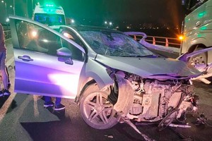 Fuerte choque en la autopista