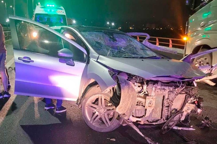 Fuerte choque en la autopista