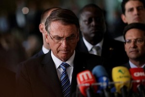 Foto del martes del Presidente de Brasil Jair Bolsonaro dando un comunicado de prensa en el Palacio de la Alvorada en Brasilia
Nov 1, 2022. REUTERS/Adriano Machado