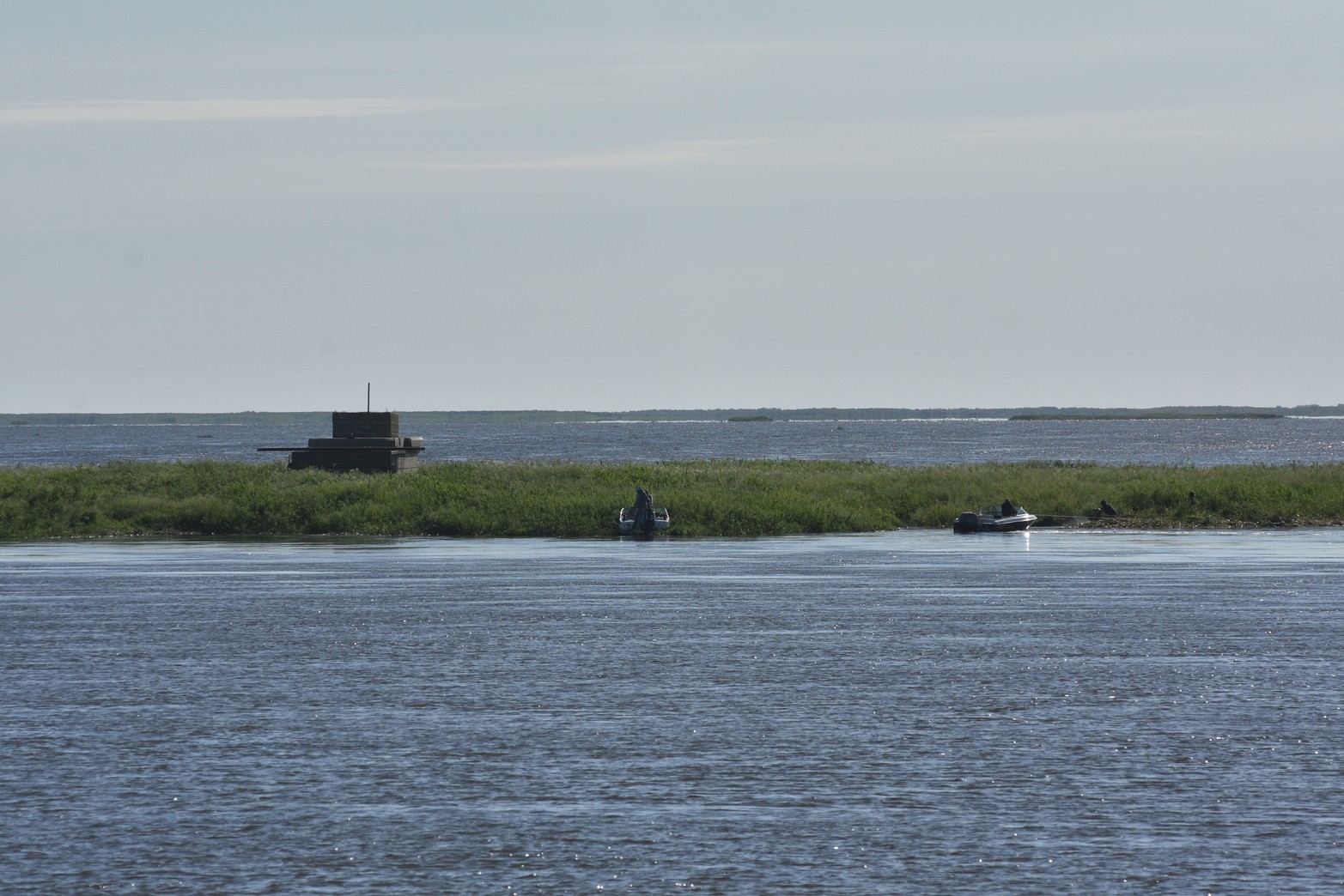 Navegantes intentan hacer un camino para poder navegar hacia el norte de la laguna Setúbal