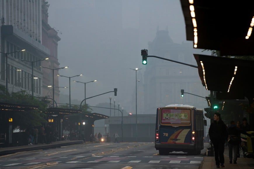 Así luce CABA este lunes por la mañana. Crédito: Daniel Dabove / Télam