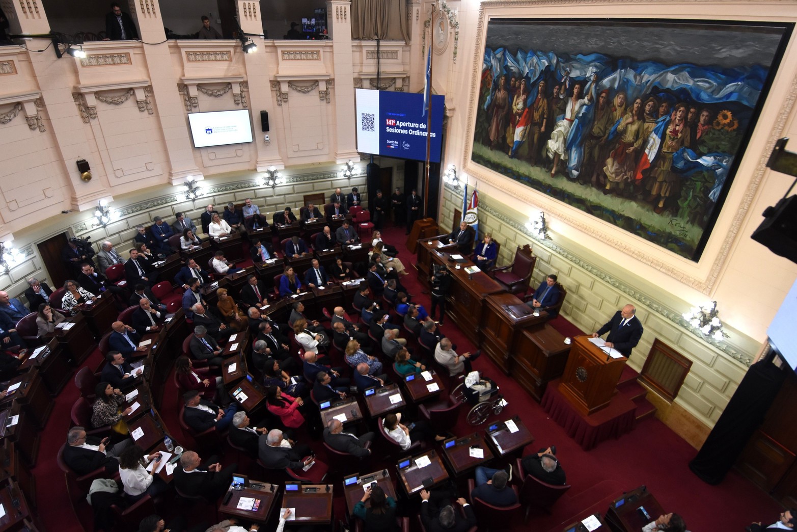 Desde arriba. Así estuvo la Cámara de Diputados donde se realizó la Apertura de las Sesiones Ordinarias.