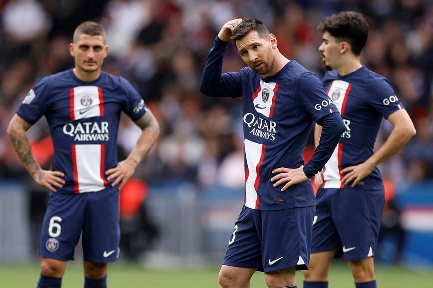 Soccer Football - Ligue 1 - Paris St Germain v Lorient - Parc des Princes, Paris, France - April 30, 2023
Paris St Germain's Lionel Messi reacts REUTERS/Christian Hartmann     TPX IMAGES OF THE DAY