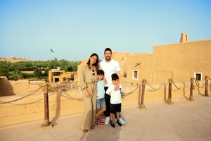 Soccer Football - Lionel Messi visits Saudi Arabia - Riyadh, Saudi Arabia - May 1, 2023
Paris St Germain's Lionel Messi with his wife Antonela Roccuzzo and their sons during a visit to Saudi Arabia
Saudi Ministry of Tourism/Handout via REUTERS

ATTENTION EDITORS - THIS IMAGE HAS BEEN SUPPLIED BY A THIRD PARTY. NO RESALES. NO ARCHIVES