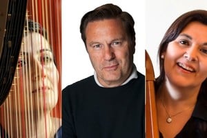 5ta Academia Internacional de Arpa de Argentina: Marcella Carboni, Diego Luzuriaga y Marcela Méndez