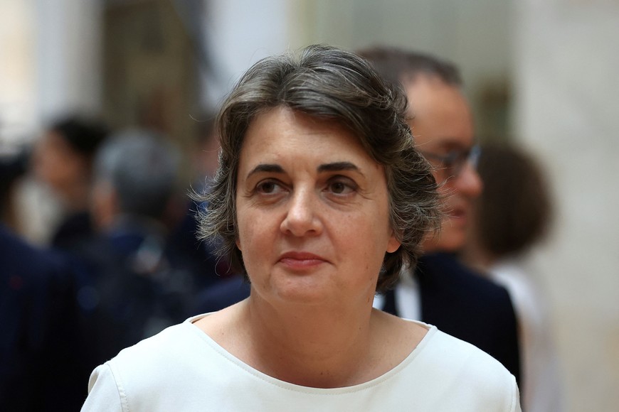 Head of the Louvre museum Laurence des Cars attends the exhibition "Naples in Paris" at the Louvre museum in Paris, France June 7, 2023. Aurelien Morissard/Pool via REUTERS