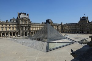 A general view of the courtyard of the Louvre museum in Paris, France June 7, 2023. Aurelien Morissard/Pool via REUTERS