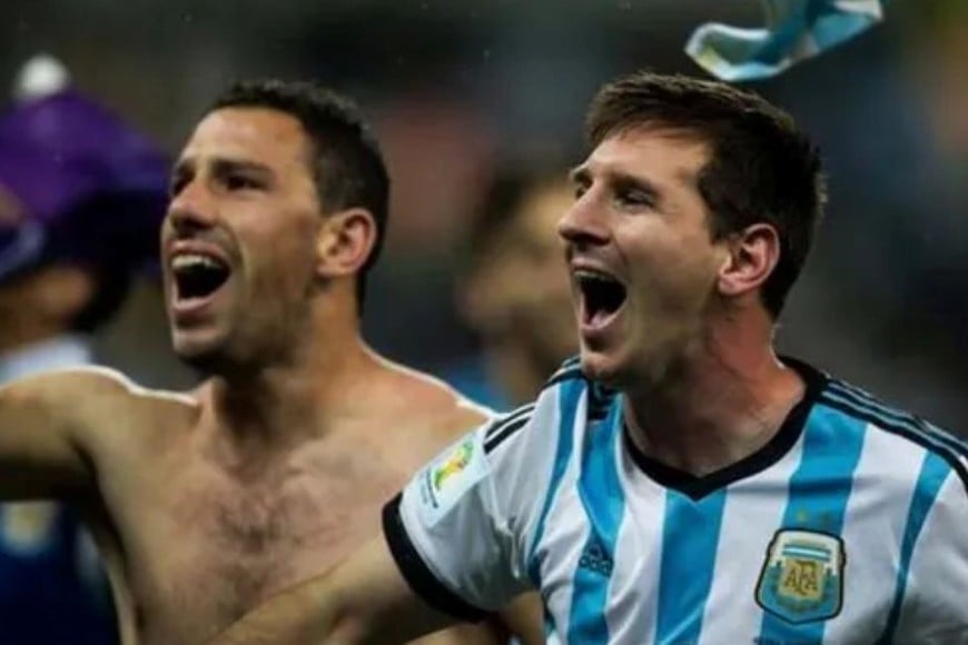 Messi y Maxi Rodríguez juntos en la selección.