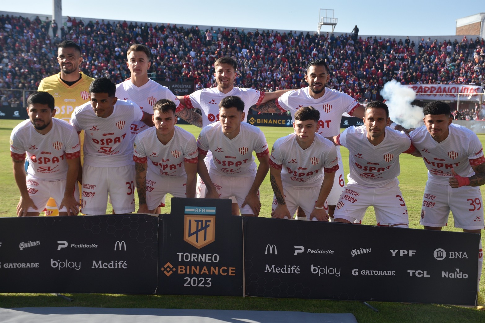 Los once de Unión que empató 1 a 1 con Lanús.