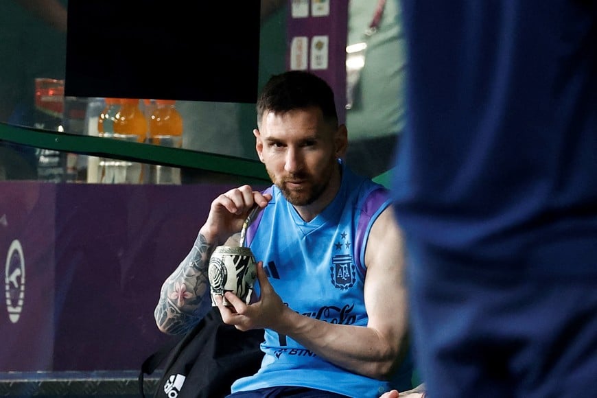 Soccer Football - International Friendly - Argentina training - Beijing Olympic Stadium, Beijing, China - June 14, 2023 Argentina's Lionel Messi during training REUTERS/Thomas Peter