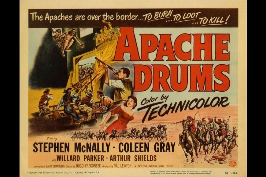 "Tambores apaches"  de 1951. Foto: Universal International Pictures