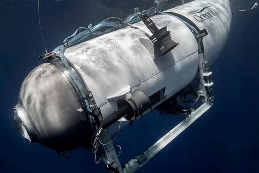 El sumergible Titan, de OceanGate Expeditions inició su viaje el domingo Créditos: Reuters