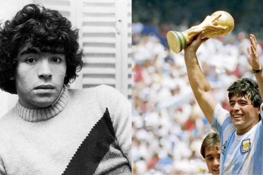 A partir de imágenes realizadas por medio de la inteligencia artificial, Maradona joven y Maradona campeón del 86, establecerán contacto.