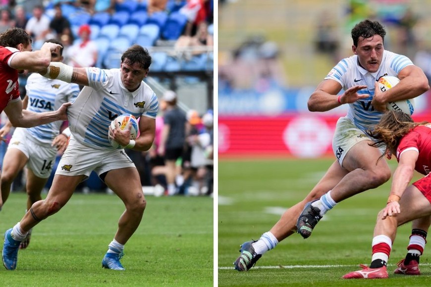 Luciano González y Rodrigo Isgró. Los Pumas 7s que se suman al XV. Crédito: Prensa UAR.