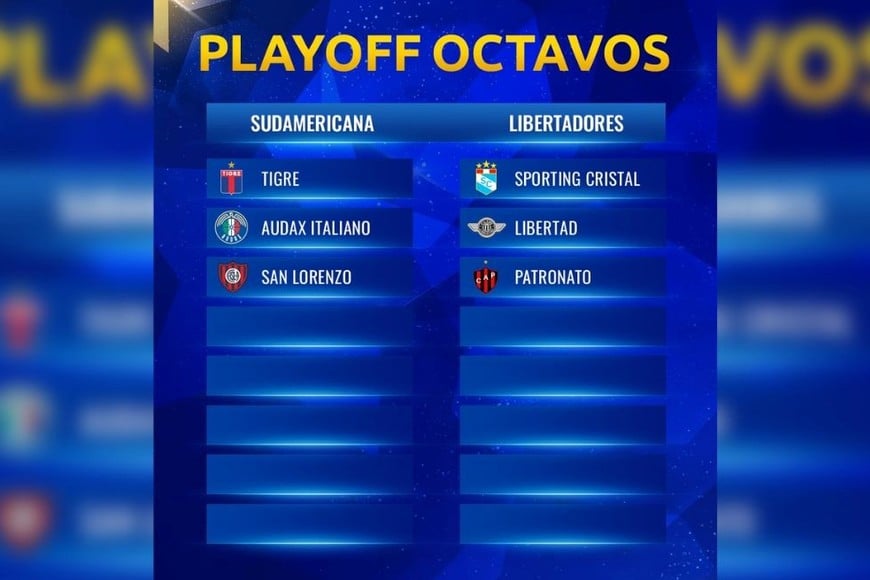 Playoff de la Copa Sudamericana.