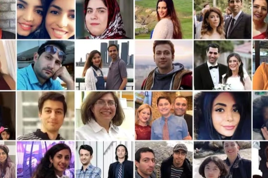 Retratos de las personas que perdieron la vida cuando el vuelo PS752 de Ukraine International Airlines fue derribado por la Guardia Revolucionaria Islámica en Irán. Créditos: RADIO-CANADA