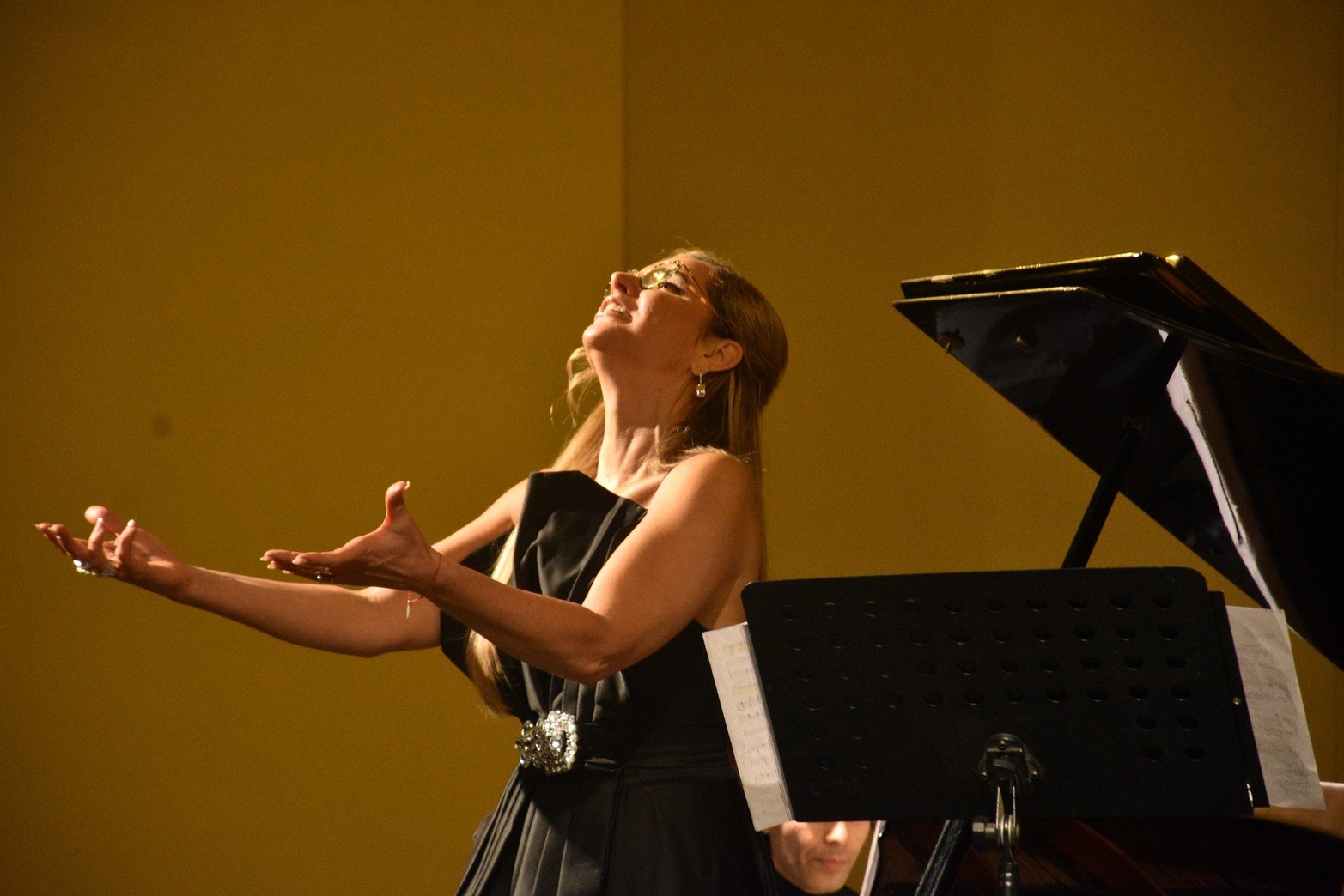 La soprano Virginia Tola y al destacado pianista Horacio Lavandera, vistieron de gala la Sala Mayor del Teatro Municipal “1 de Mayo”, en el marco de los 450 años de Santa Fe.
Foto: Manuel Fabatía