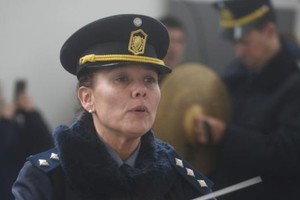 La inspector Carina Stieb, en un momento de su labor.