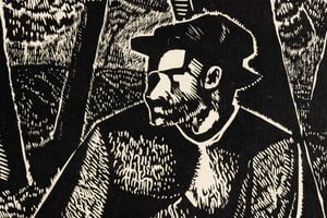 “Hombre de campo”, xilografía de 1928.  Foto: Colección Malba