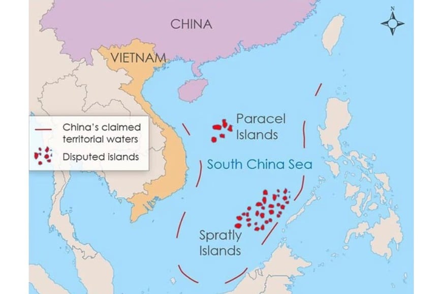 El drama con las islas del mar de China Meridional. Crédito: Radio Free Asia