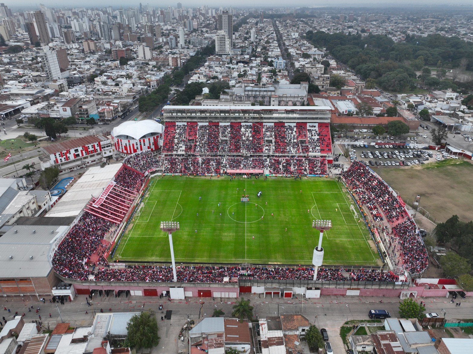 Desde el drone de El Litoral, Unión 0 - Boca 0.
Foto: Fernando Nicola