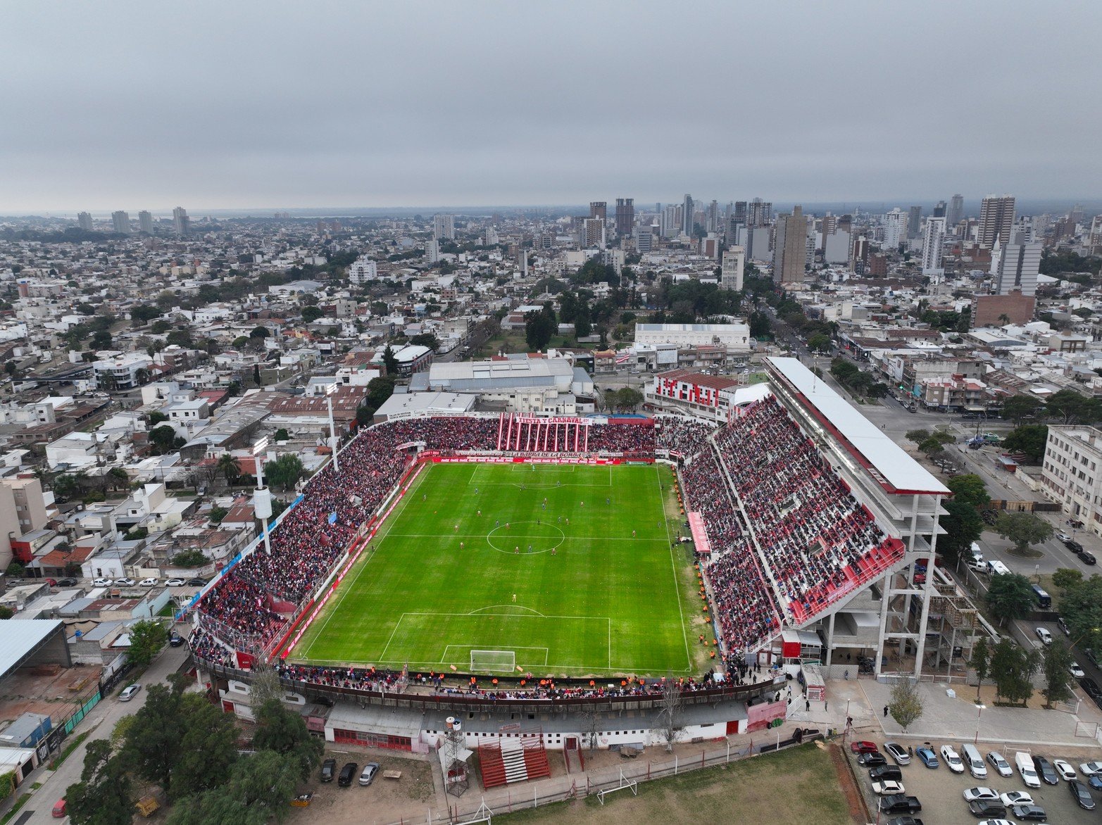 Desde el drone de El Litoral, Unión 0 - Boca 0.
Foto: Fernando Nicola