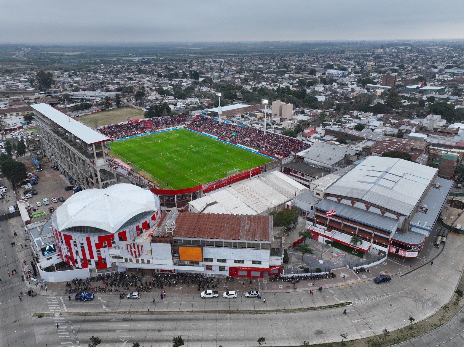 Desde el drone de El Litoral, Unión 0 - Boca 0.
Foto: Fernando Nicola