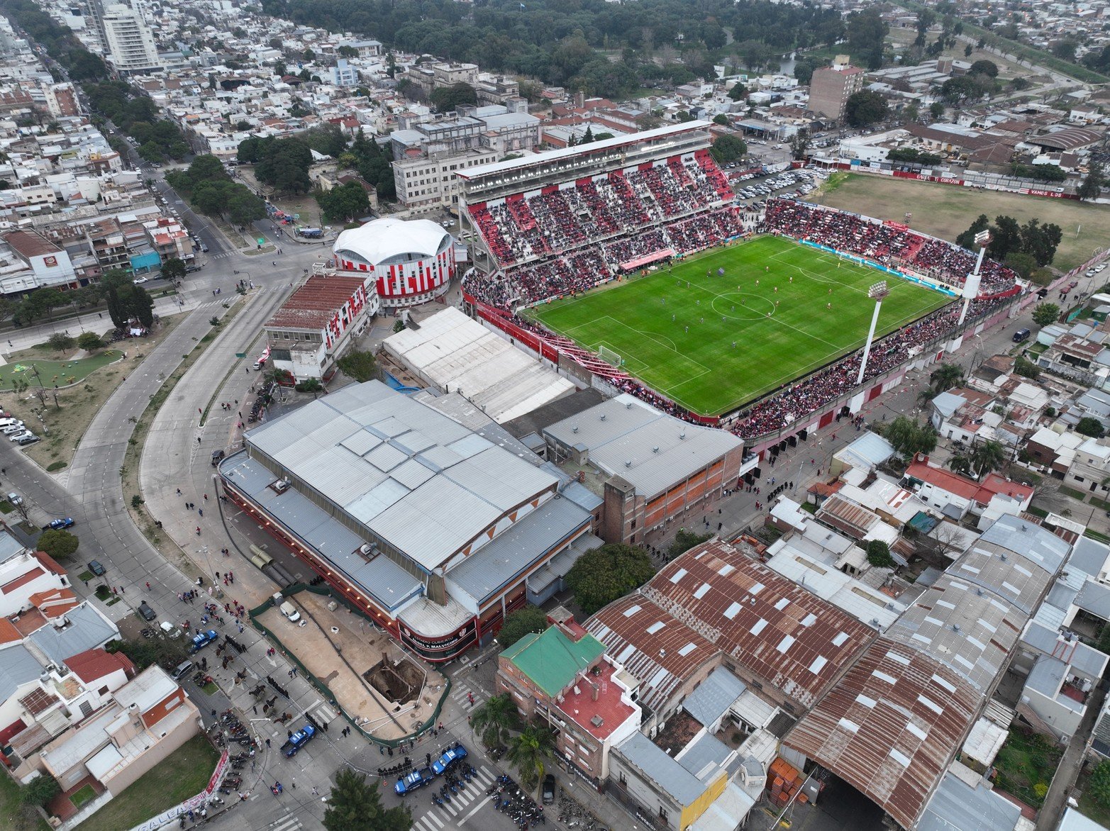 Desde el drone de El Litoral, Unión 0 - Boca 0.
Foto: Fernando Nicola