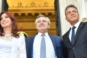 Cristina Kirchner, Sergio Massa y Alberto Fernández.