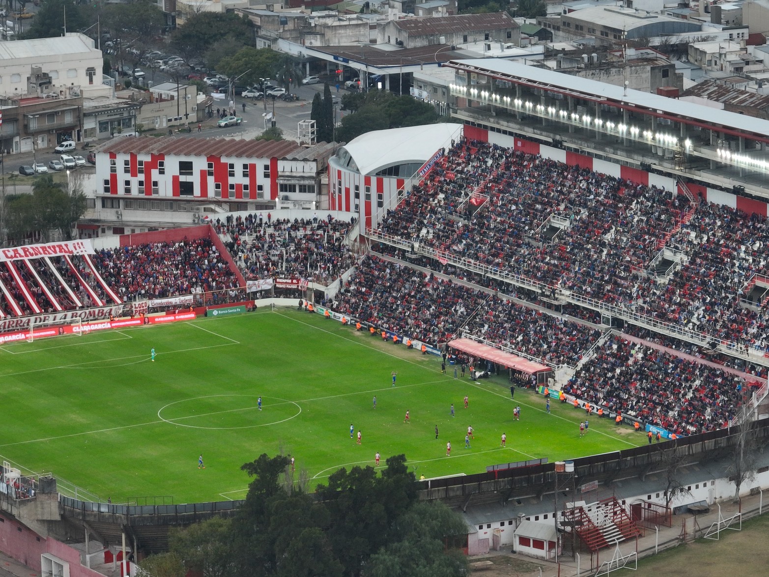 Desde el drone de El Litoral, Unión 0 - Boca 0.
Foto: Fernando Nicola