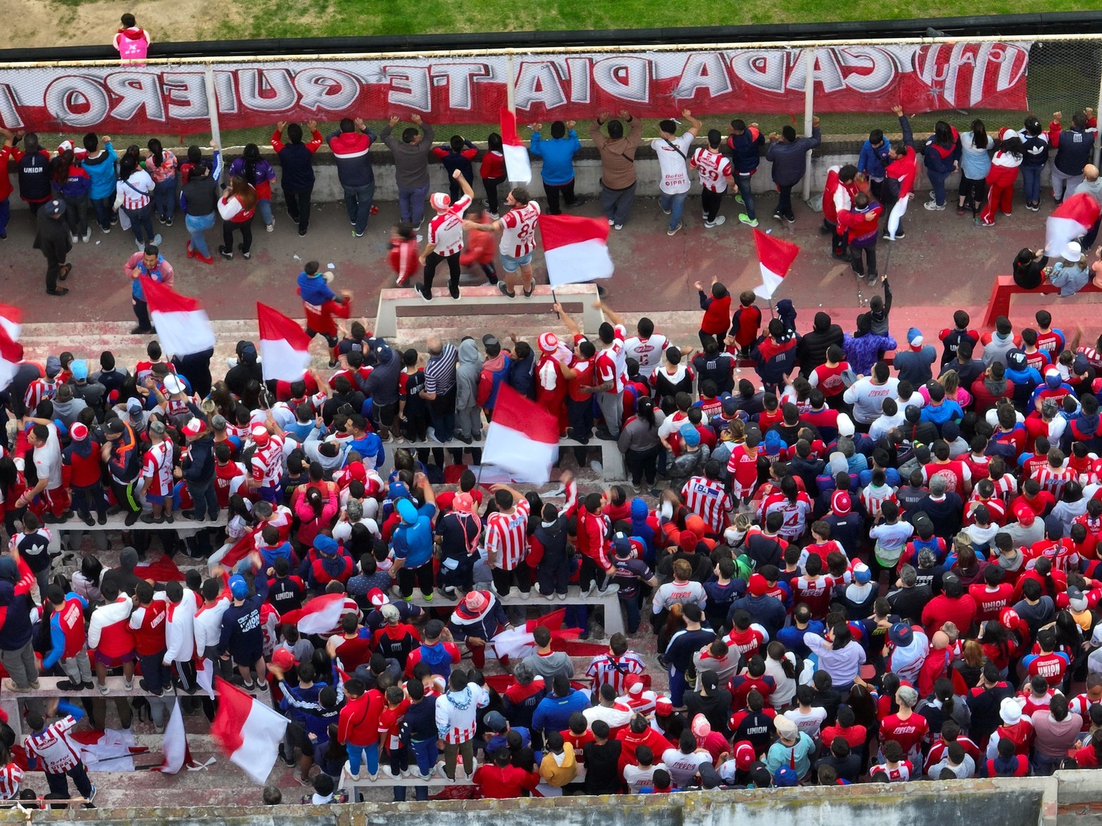 Desde el drone de El Litoral, Unión 0 - Boca 0.
Foto: Fernando Nicola