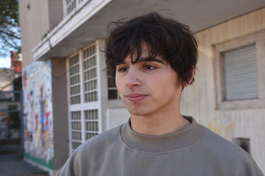 Faustino, de 16 años, dialogó con El Litoral. Crédito: Flavio Raina.