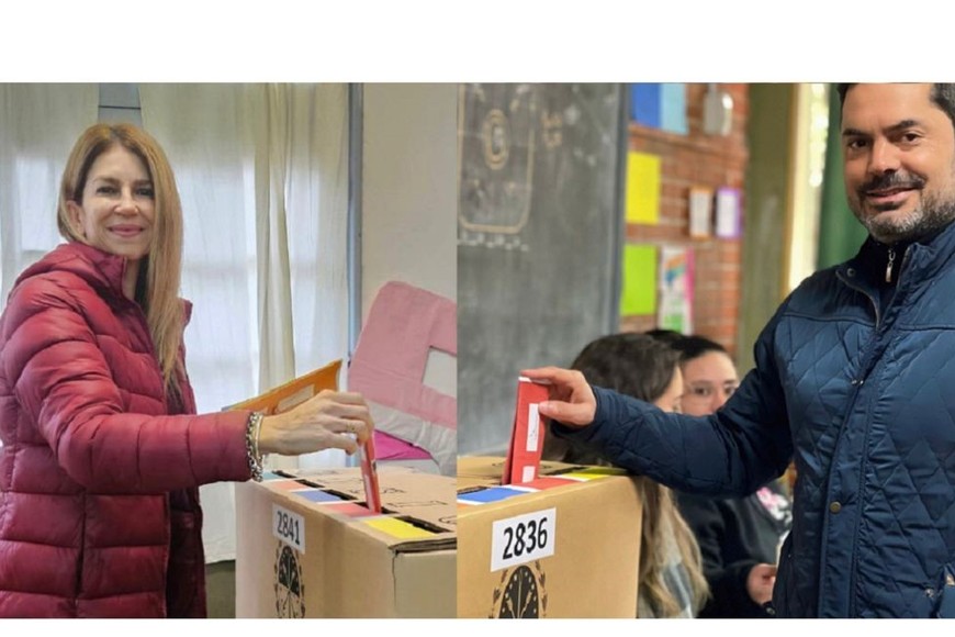 Natalia Capparelli y Roald Báscolo, precandidatos a intendente de Reconquista.