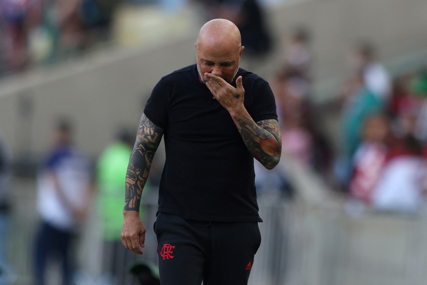 Soccer Football - Brasileiro Championship - Fluminense v Flamengo - Estadio Maracana, Rio de Janeiro, Brazil - July 16, 2023
Flamengo coach Jorge Sampaoli REUTERS/Sergio Moraes