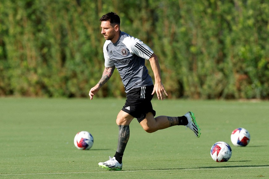 Soccer Football - MLS - Inter Miami Training - DRV PNK Stadium, Fort Lauderdale, Florida, United States - July 18, 2023
Inter Miami's Lionel Messi in action during training REUTERS/Marco Bello     TPX IMAGES OF THE DAY