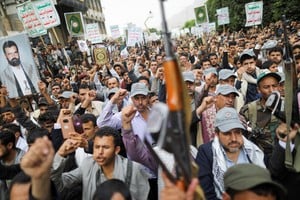 People demonstrate against the desecration of the Koran in Denmark, in Sanaa, Yemen July 24, 2023. REUTERS/Khaled Abdullah