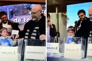 El momento del sorteo.