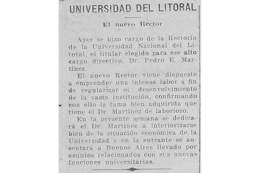 El Litoral siguió de cerca los acontecimientos universitarios de la década del '20.