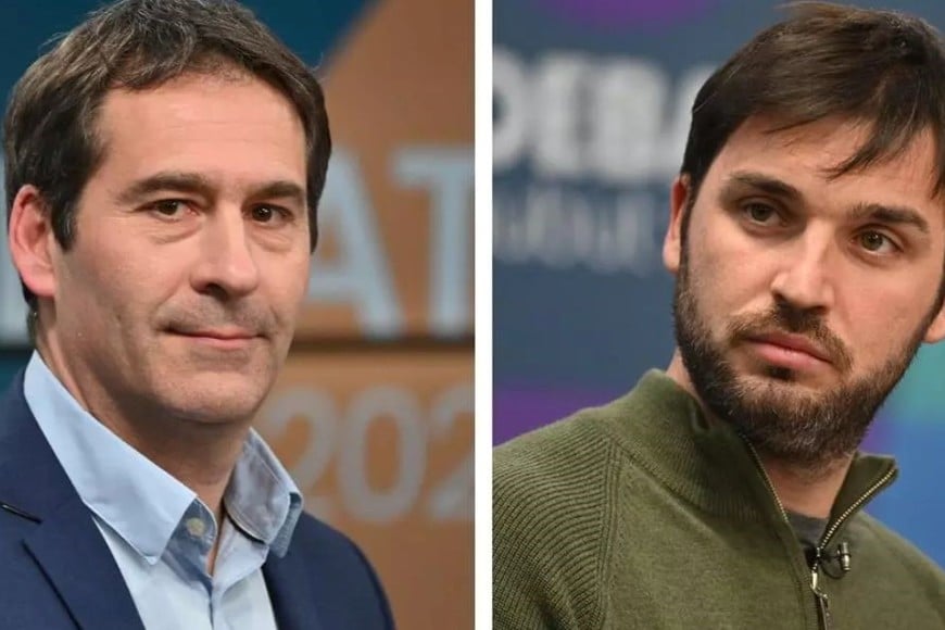 Los principales candidatos a la gobernación de Chubut: Juan Pablo Luque (izquierda), intendente de Comodoro Rivadavia y dirigente justicialista e Ignacio Torres (derecha), senador nacional de Juntos por el Cambio