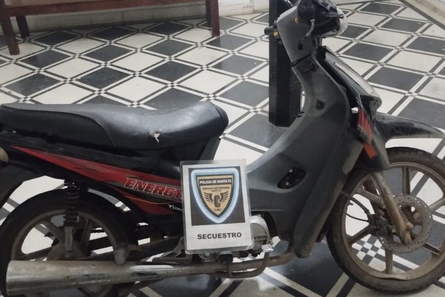 La moto que fue robada en zona de 1° de Mayo y Corrientes.