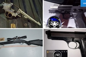 Algunas de las armas que fueron secuestradas.