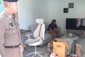 Daniel Sancho, detenido en un hotel en la isla de Koh Phangan. Foto: Policía de Tailandia