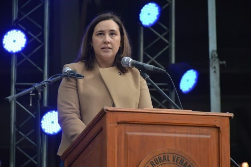 La flamante Presidente de la Sociedad Rural inauguró la tanda de oradores.