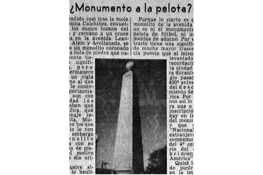 El artículo periodístico del diario en 1959.