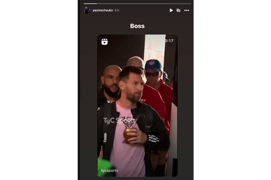 La publicación del ex militar en Instagram. "Boss" (Jefe en inglés) y un video de Messi.
