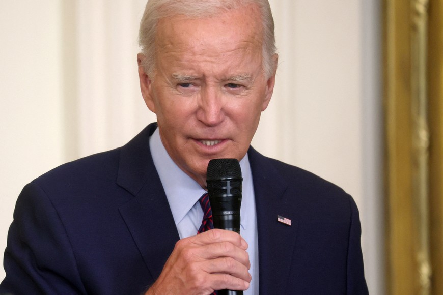 U.S. President Joe Biden holds a reception to commemorate the 60th Anniversary of the founding of the Lawyers’ Committee for Civil Rights Under Law at the White House in Washington, U.S., August 28, 2023. REUTERS/Leah Millis