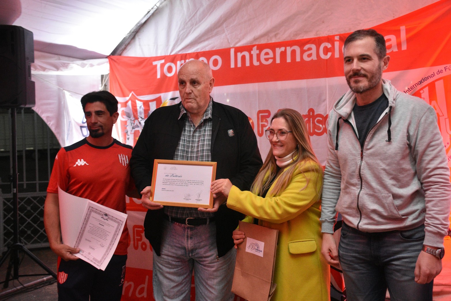 Presentación Torneo Diego Barisone. El Concejo Municipal declaró de interés Municipal al Torneo. 