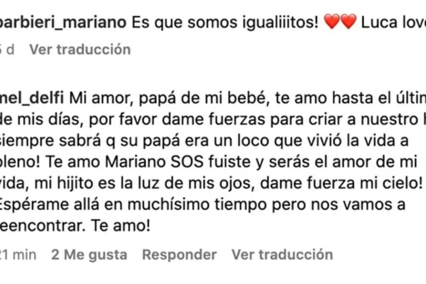 Mensaje de la mujer del ingeniero asesinado.